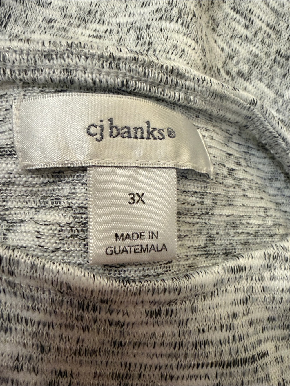 CJ Banks Gray and Black Printed Knit Tunic NWOT - Picture 2 of 7